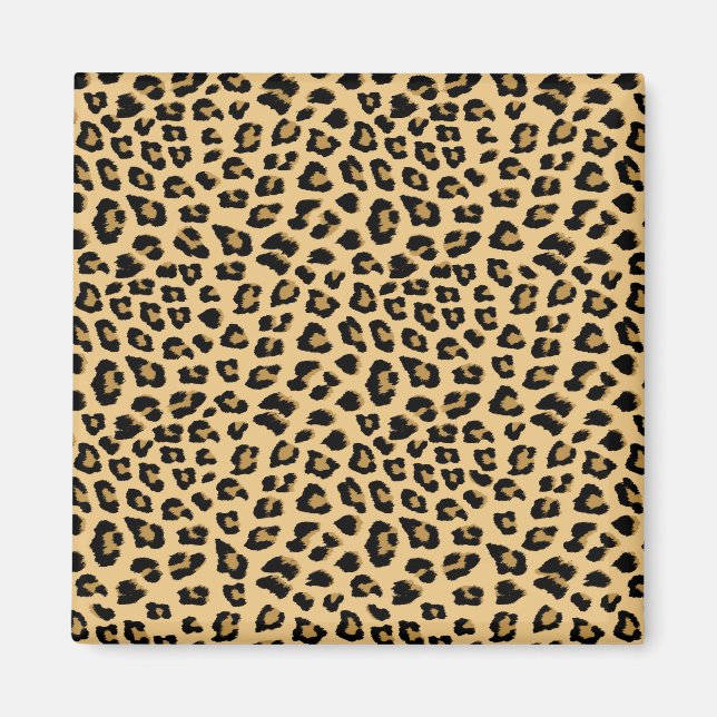 Leopard Print Mönster Magnet (Framsidan)