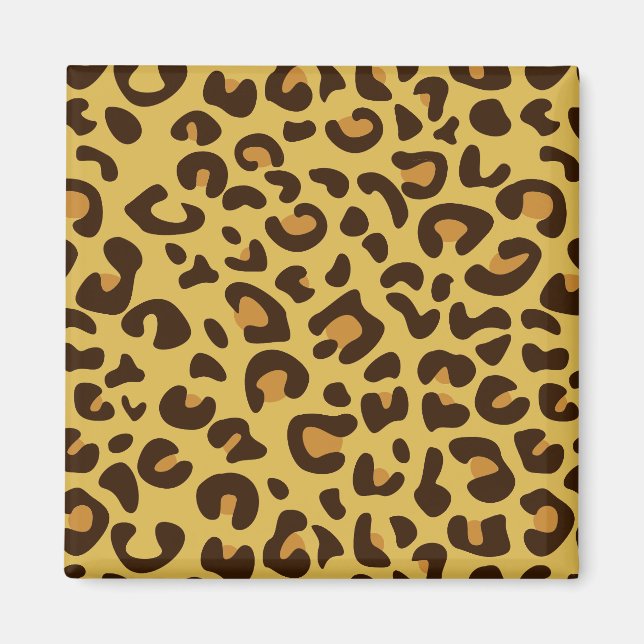 Leopard print mönster magnet (Framsidan)