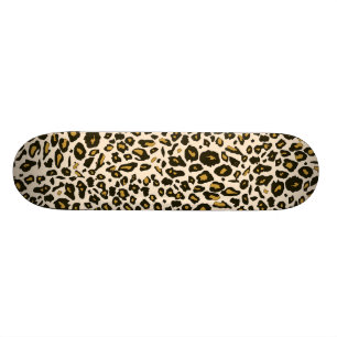 Leopard print mönster old school skateboard bräda 21,6 cm