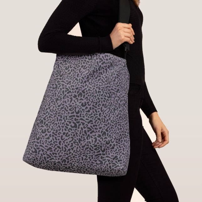 Leopard Print (mörk) Axelväska (Närbild)