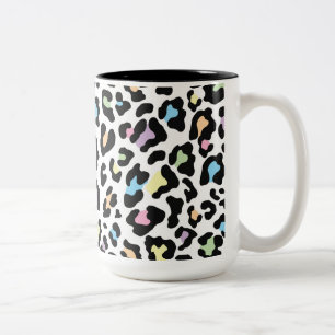 Leopard Print Multi Färg Två-Tonad Mugg