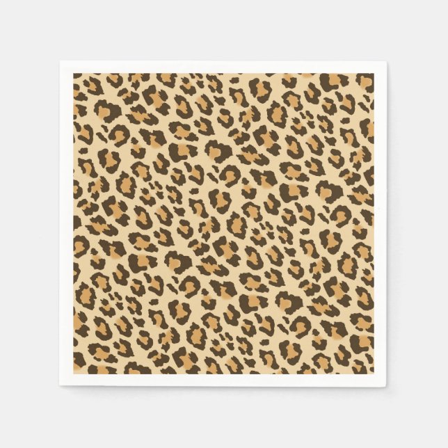Leopard Print Napkins Pappersservett (Framsidan)
