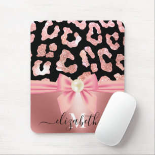 Leopard Print och Bow Musmatta