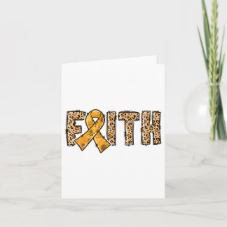Leopard Print Orange Ribbon Faith Crps Awareness Kort