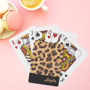 Leopard Print Personlig Casinokort