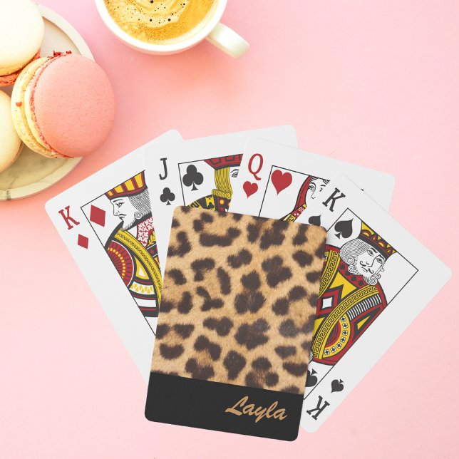 Leopard Print Personlig Casinokort (Skapare uppladdad)