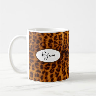 Leopard Print Personlig Coffee Mugg