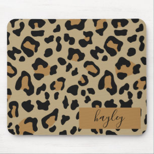 Leopard Print Personlig Musmatta
