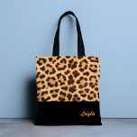 Leopard Print Personlig Tote Bag Tygkasse<br><div class="desc">Absolut irritation med en leopard päls tryckt. Lägg till ditt namn om du vill anpassa eller ta bort anpassningsbarnas text till väskan. Designad av Evco Studio.</div>