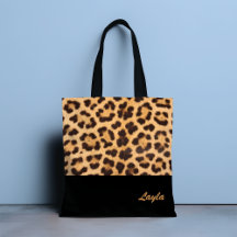 Leopard Print Personlig Tote Bag