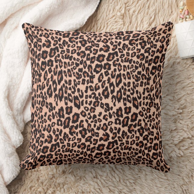 Leopard Print Pillow Kudde (Filt)