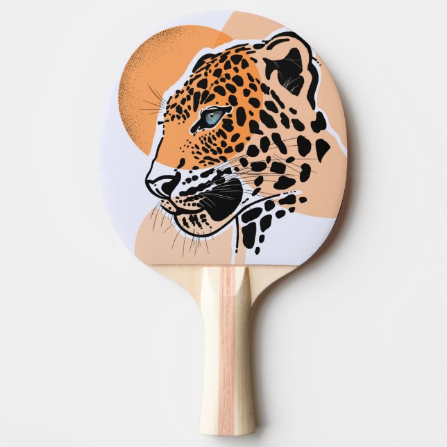 Leopard Print Ping Pong Paddle Pingisracket (Framsidan)