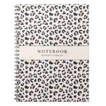 Leopard print pink custom name