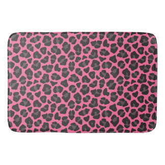Leopard Print Pink Grey Badrumsmatta