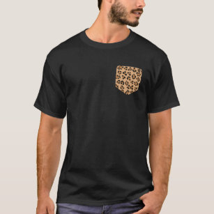 Leopard Print Pocket Cheetah, Ments Womens Gift T Shirt