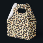 Leopard Print Presentaskar<br><div class="desc">Den här partyrans favoritruta visas i ett modernt safari leopard. Färg av beige och bruna toner. Anpassa det här objektet eller köp som det visas. Lagrar-bild</div>