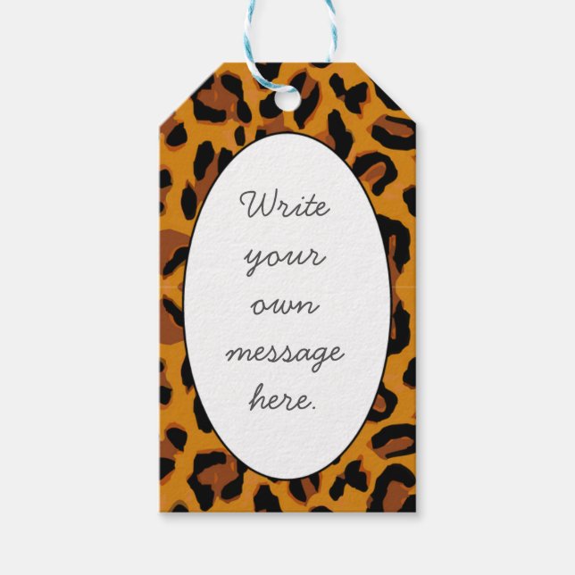 Leopard Print Presentetikett (Framsidan)
