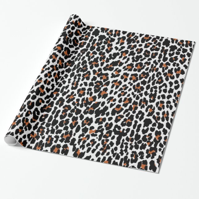 Leopard Print Presentpapper (Utrullad)