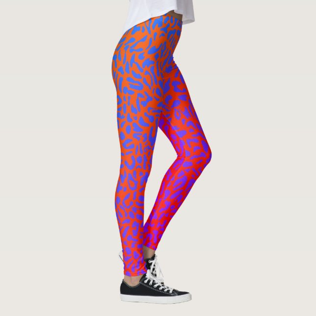 Leopard Print Psykedeliska Leggings (Höger)