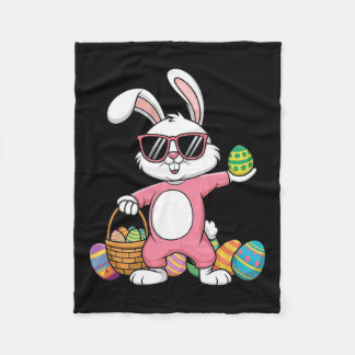 Leopard Print Rabbit Bunny Blowing Bubble Gum Öste Fleecefilt