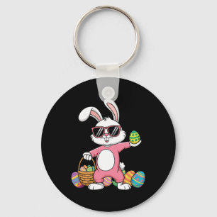 Leopard Print Rabbit Bunny Blowing Bubble Gum Öste Nyckelring