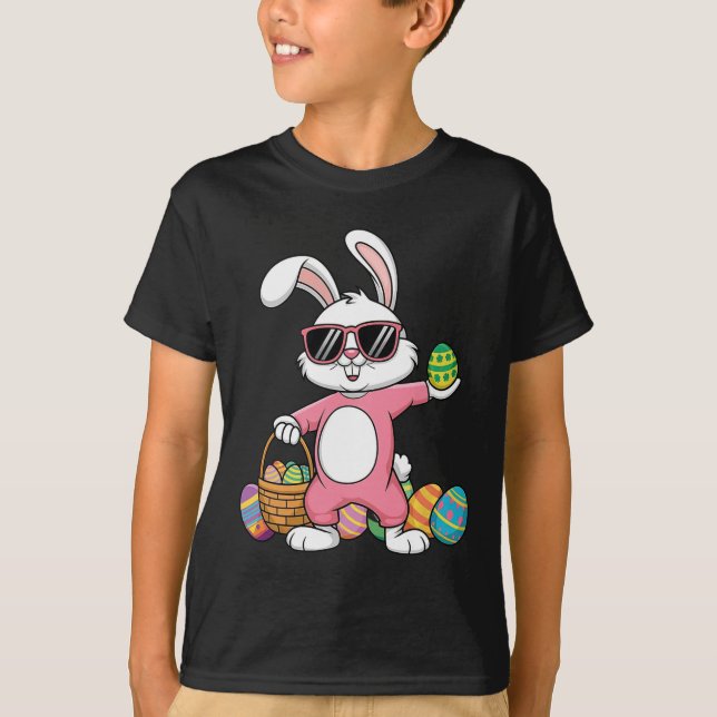 Leopard Print Rabbit Bunny Blowing Bubble Gum Öste T Shirt (Framsida)