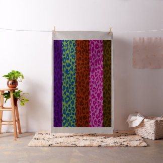 Leopard print retro färg sömless rand #4 tyg