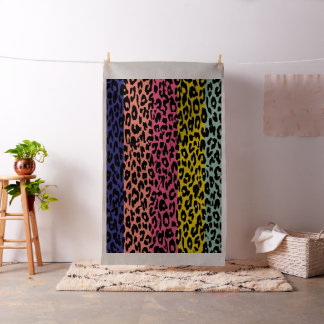 Leopard print retro färg sömlös rand #2 tyg