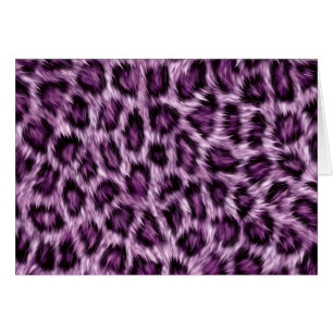 Leopard Print - Rosa Hälsningskort