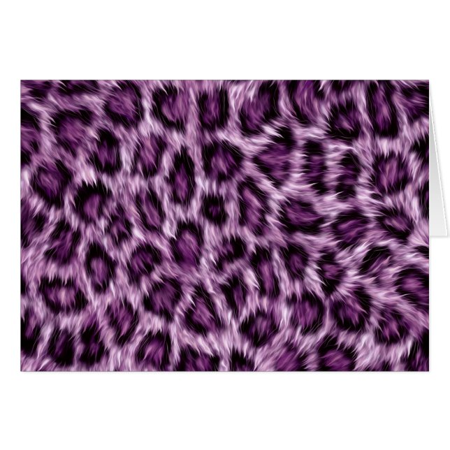 Leopard Print - Rosa Hälsningskort (Framsidan Horizontal)