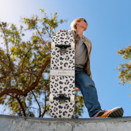 Leopard print rosa mini skateboard bräda 18,5 cm