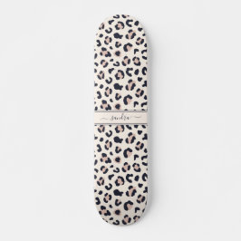 Leopard print rosa mini skateboard bräda 18,5 cm