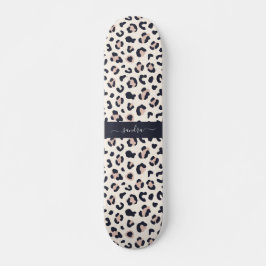 Leopard print rosa mini skateboard bräda 18,5 cm
