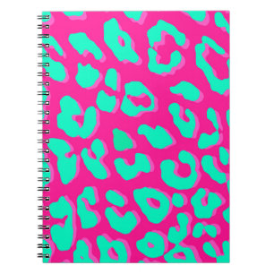 Leopard Print Rosa Mint Anteckningsbok