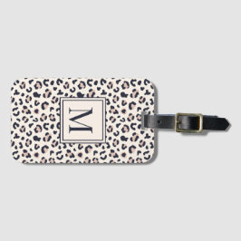Leopard print rosa monogram bagagebricka