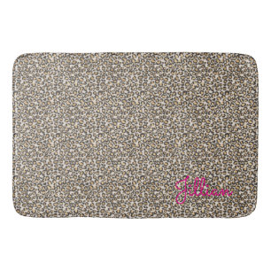 Leopard Print Rosa NAMN Chic Bath Decor Roligt Badrumsmatta