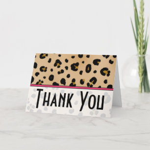 Leopard Print & Rosa - tackkort