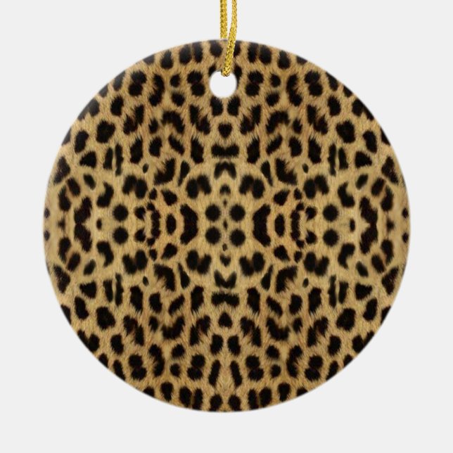 Leopard print Round Ornament (Framsidan)