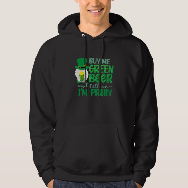 Leopard Print Saint Patricku2019s Day Top Green Be Hoodie (Framsida)