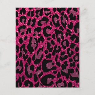 Leopard Print Scrapbook Papper - Rosa