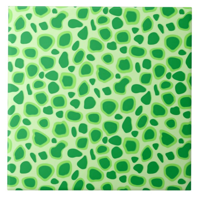 Leopard Print - Shades of Lime Green Kakelplatta (Framsidan)