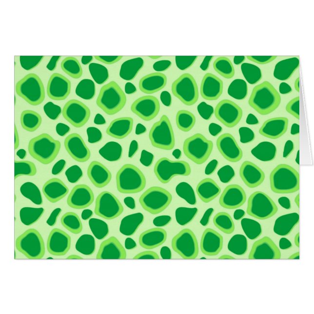 Leopard Print - Shades of Lime Green OBS Kort (Framsidan Horizontal)