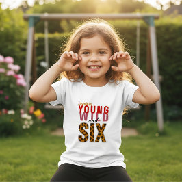 Leopard Print Six Cheetah Birthday Outfit T Shirt