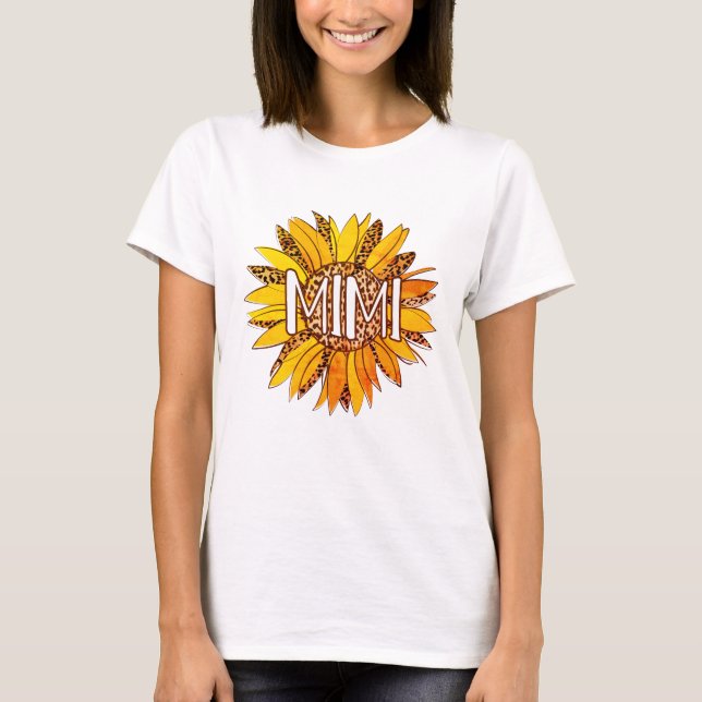 Leopard Print Solros MIMI T Shirt (Framsida)