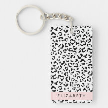 Leopard Print, Spots, Black and White, ditt namn