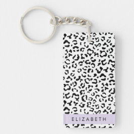 Leopard Print, Spots, Black and White, ditt namn
