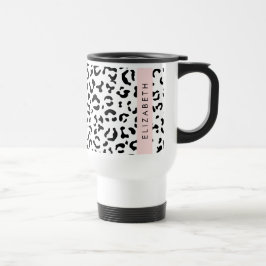 Leopard Print, Spots, Black and White, ditt namn Resemugg