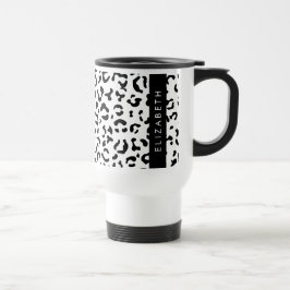 Leopard Print, Spots, Black and White, ditt namn Resemugg