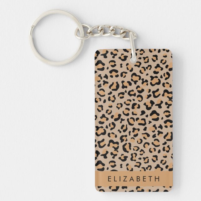 Leopard Print, Spots, Brown Leopard, ditt namn (Framsidan)