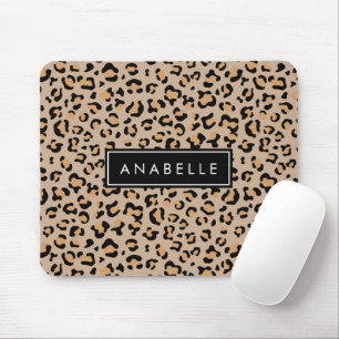 Leopard Print, Spots, Brown Leopard, ditt namn Musmatta